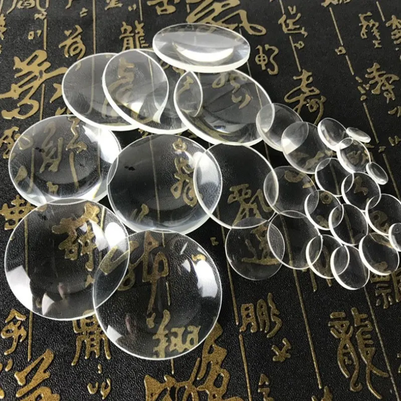 Imagem -04 - Dupla Lente de Vidro Convexo Lupa Óptica Lupa Lente Acrílica 25 mm 50 Pcs 100 Pcs