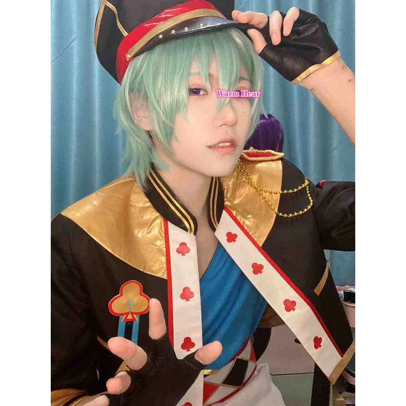 Kazehaya Tatsumi pelo sintético Anime ES corto verde Cosplay Anime peluca resistente al calor juego de rol pelucas de pelo de fiesta + gorro de peluca gratis