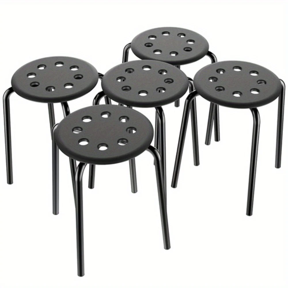 

5 x Plastic Bar Stacking Stools for Kids Students Classroom Home Kitchen Garden