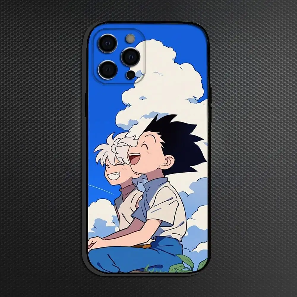 حافظة هاتف H-Hunter H-HXH Anime لهاتف iPhone 16,15,14,13,12,11 Plus, Pro Max, أخرى غطاء أسود ناعم