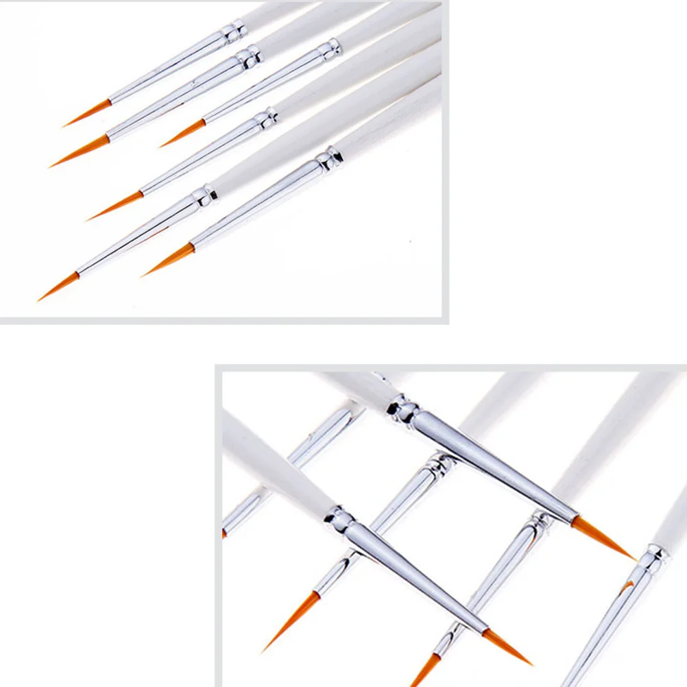 Set di pennelli per pittura con capelli in nylon da 6 pezzi, materiali artistici multifunzionali per principianti, professionisti, acquerello, guazzo, olio acrilico
