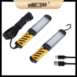 120 Beads Hot High Quality Hand-held Inspection Lamp Wired Practical Portable Work Light With Powerful Magnet Rotating Hook