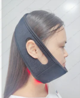 Mini Portable Therapy Device, Double Chin Fat Red Light Emitting Diode Light Therapy Kit for Chin Strap