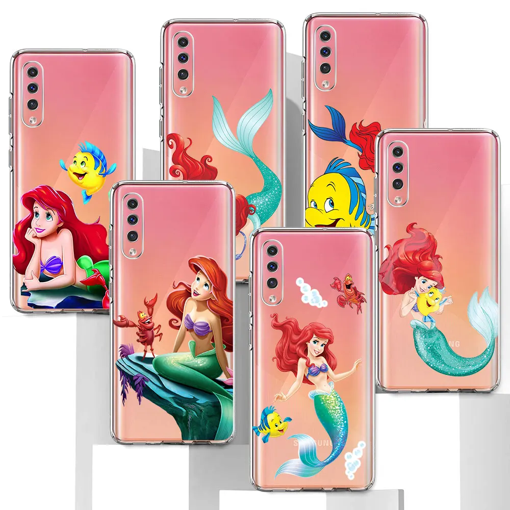 Princess Ariel Mermaid Disney Case for Samsung Galaxy A04s A10 A20s A7 A01 A02s A03s A20e A30s A40 A6 A70 TPU Soft Phone Cover