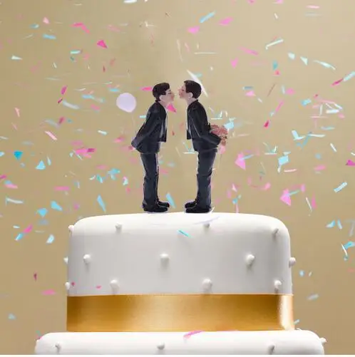 Gay Wedding Cakes Toppers Couple Figurine Cakes Toppers Wedding Collectibles Romance Gay Figurine Groom Groom Cake Decor