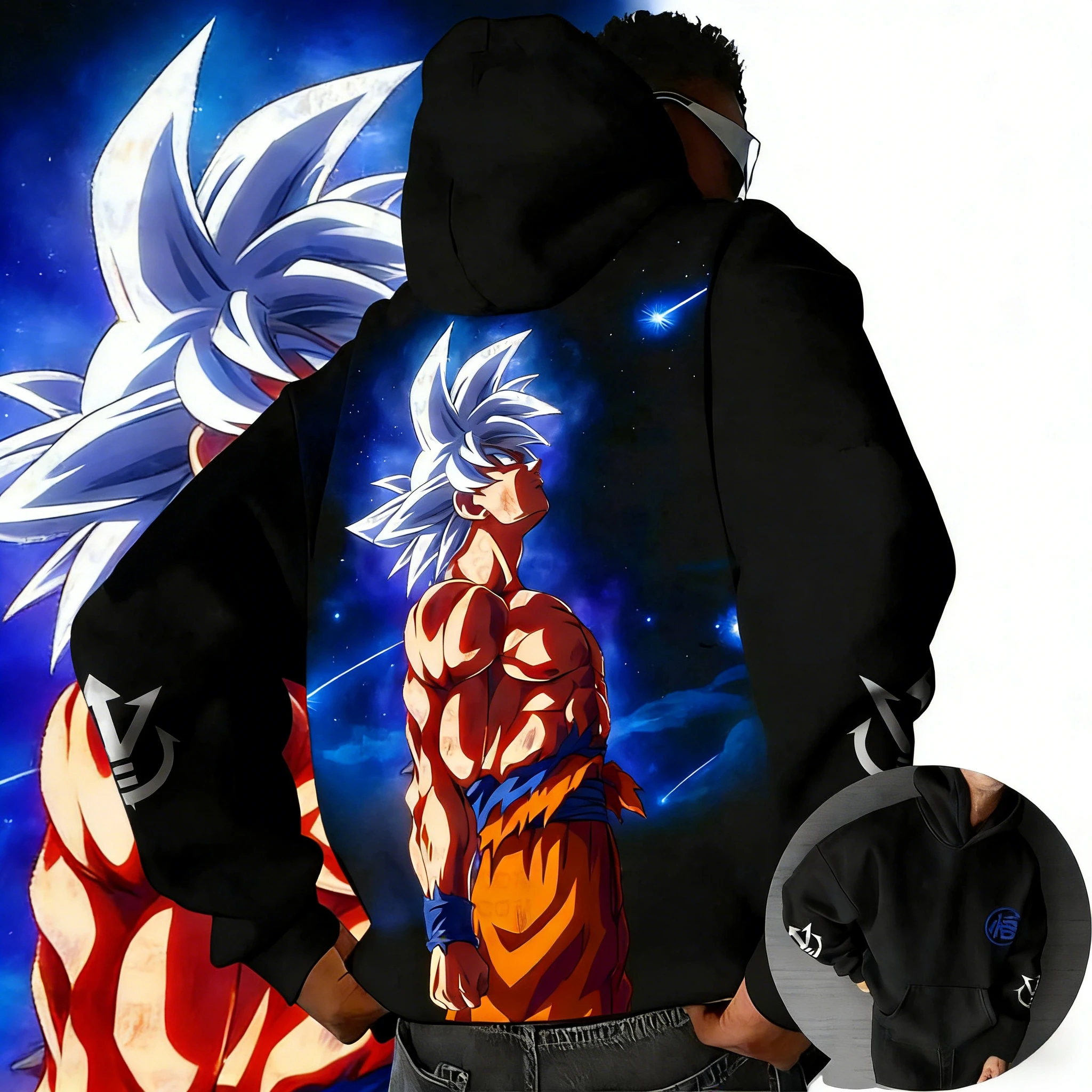 

Худи из высококачественного хлопка «Драгон Болл» в стиле ретро, красный свитшот с принтом Гоку в режиме Ультра Инстинкт, унисекс, размеры для взрослых и детей, коллекция Осень-Зима 2026