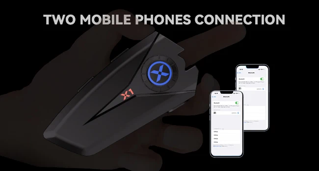 XGP X1 Motorradhelm Bluetooth-Headset mit Sprachsteuerung, automatischer Anrufannahmefunktion, tragbares Motorradzubehör – Detail 5