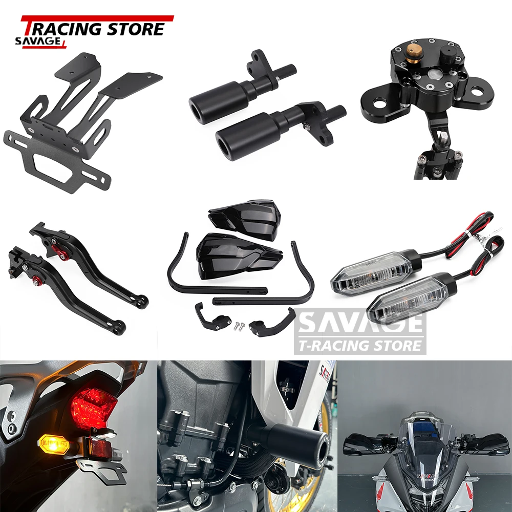 

Frame Slider Kickstand Handguard Mirror Lever License Plate Holder Turn Signal Steering Damper For Honda XL750 Transalp 750 2024