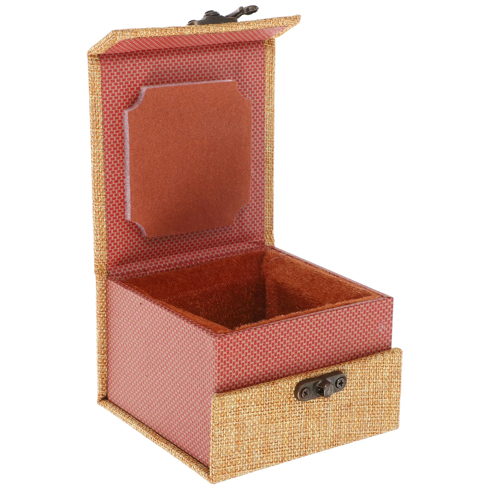 صندوق كنز خشبي صغير للبالغين مثالي مثل حامل وسادة الحبر ومنظم المجوهرات وحاوية تذكار فريدة من نوعها #1