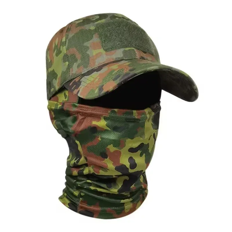 New German Flecktarn Camouflage Woodland Baseball Cap WWII Camo Hat Tactical