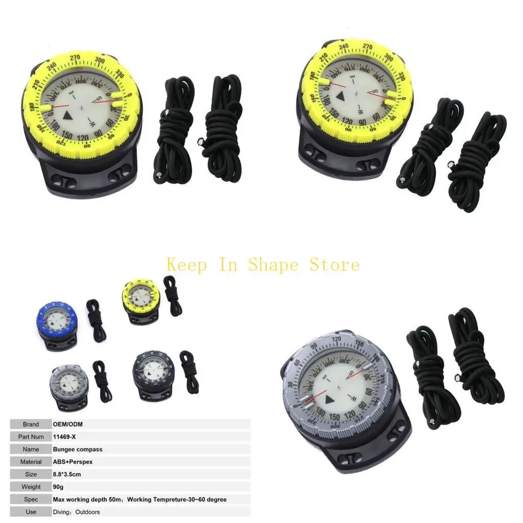 

U1JC Компасы для дайвинга Наручные компасы Светящиеся наручные компасы Ночные водонепроницаемые компасы для подводной навигации