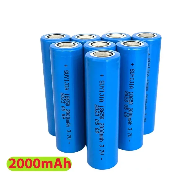 18650 3.7V 2000mAh Lithium-ion Rechargeable Battery Suitable for Strong Light Flashlight Headlamp Mobile Phone/medical Equipment