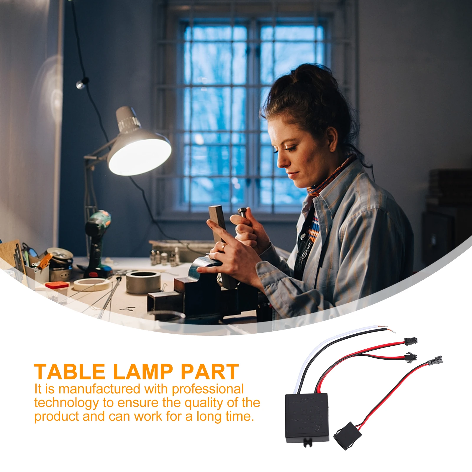 

1 set USB Adapter Power Supply for Desk Lamp Plastic Portable Home Office Use Light Small Adaptor Table Lamp Accessory