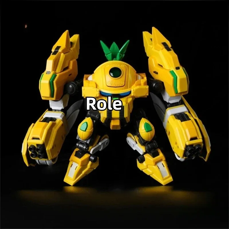 【In Stock】 Robot Pineapple Chopping Mecha Action Assembled Model Hand Figure Children's Toy Gift Collection