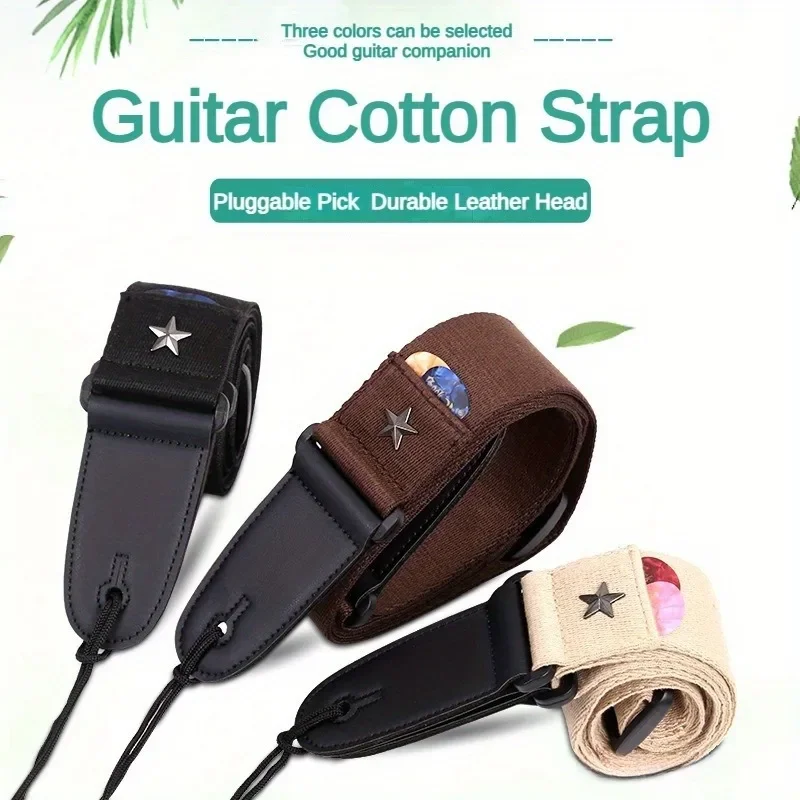 Electric Guitar Strap Acoustic Folk Guitarra Belt Straps Guitar Straps Pick Pocket Guitar Accessories,Thicken the mesh paddles