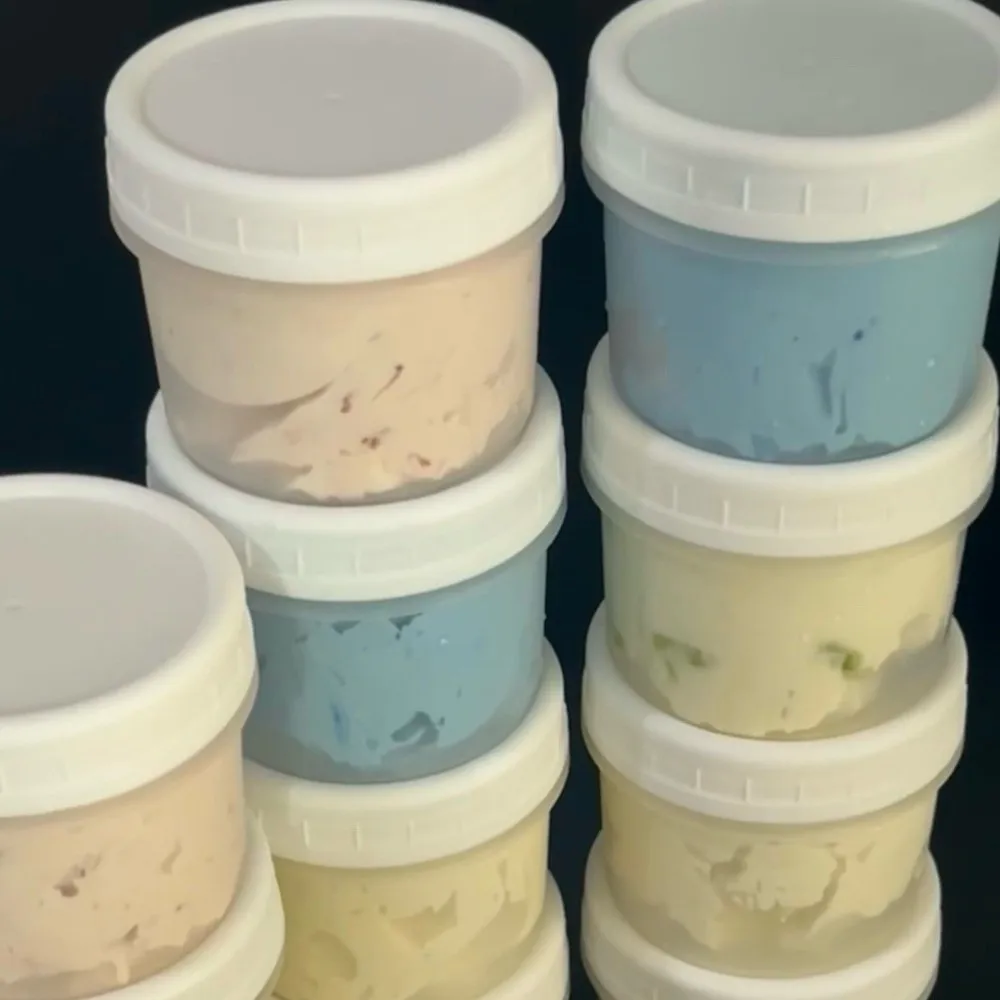 10Pcs Portable Transparent Yogurt Pudding Jars Sealed with Lid Dessert Pudding Cups Stackable Reusable Storage Box Refrigerator