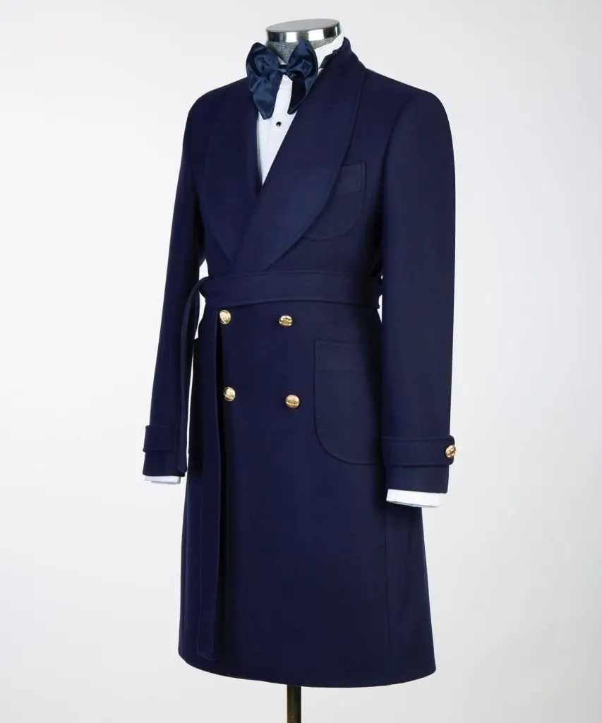 Smart Casual 1Pce Woolen Men Blazer with Shawl Lapel Double Breasted Dinner Jacket Elegant Suit Coat for Wedding Customized