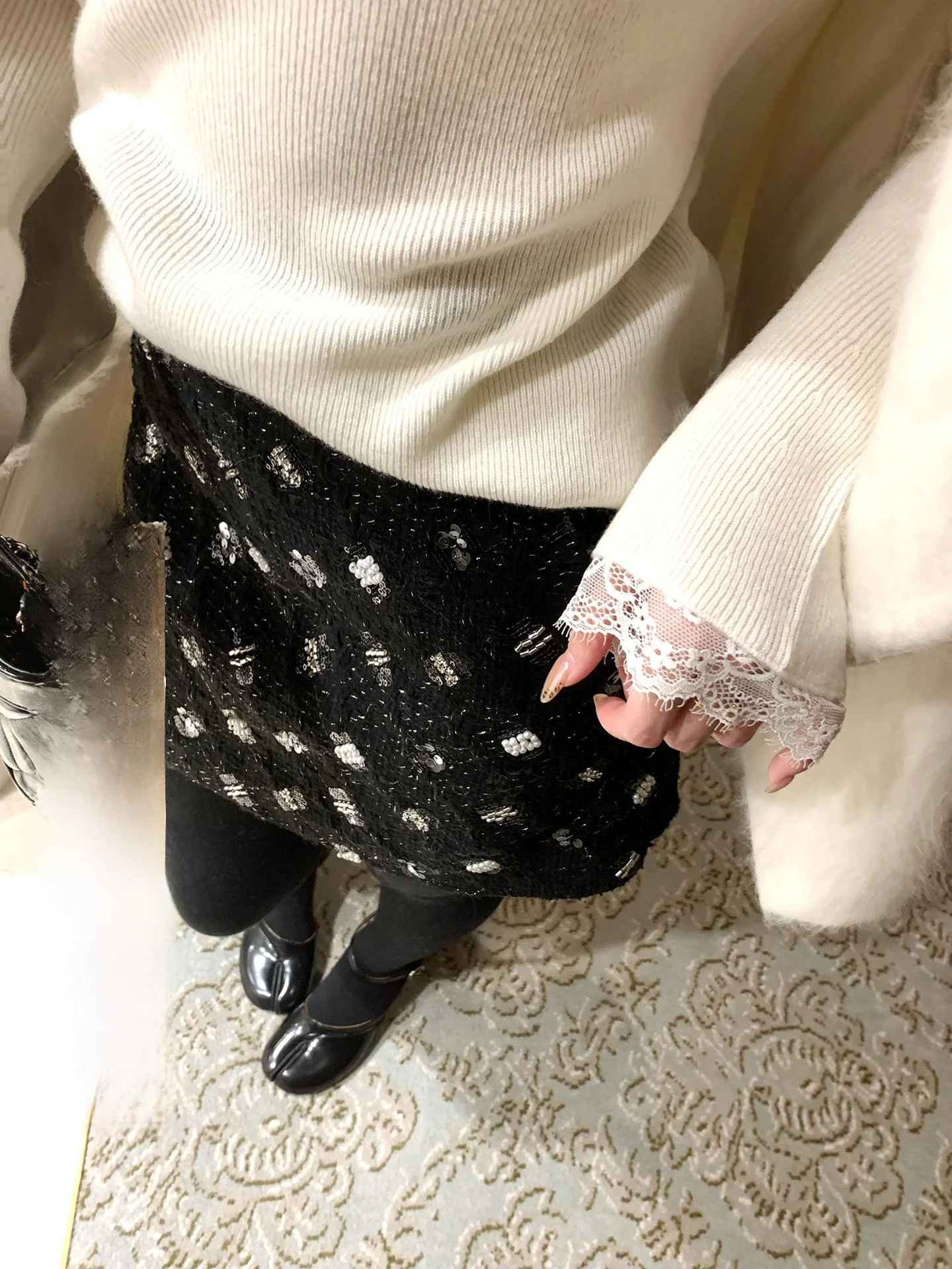 

Женская зимняя универсальная юбка-шорты из трикотажа с вышивкой, плотная, со средней талией, А-силуэт