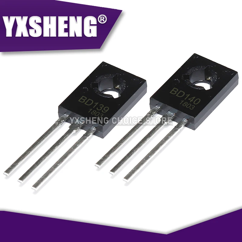 20PCS/LOT BD139 BD140 TO126 10Pairs ( 10PCS BD139 + 10PCS BD140 ) TO-126 Voltage Regulator IC