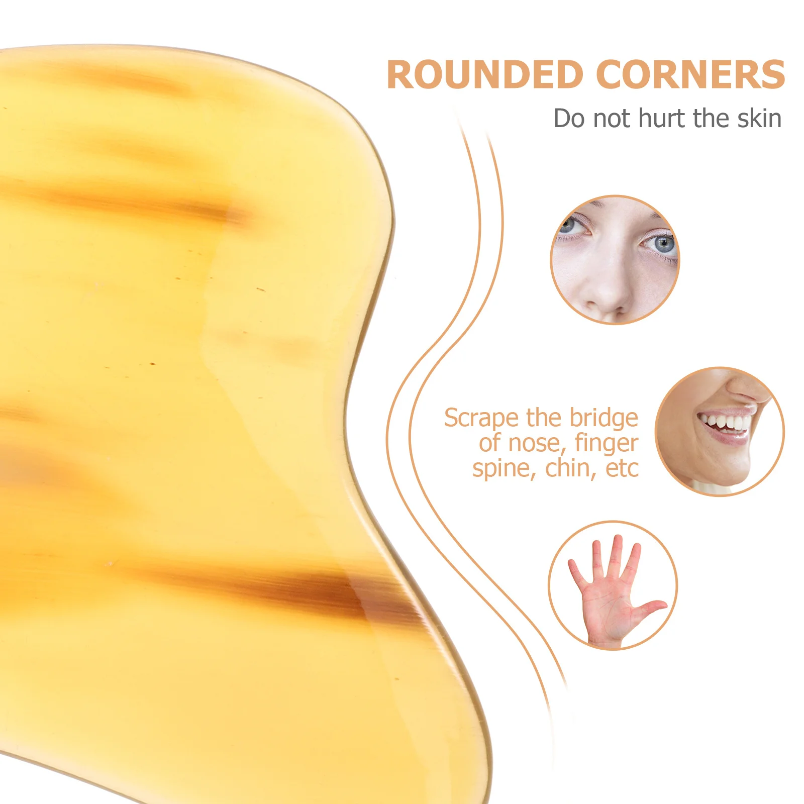 Raspador de masaje para el hogar, tabla de raspado duradera de alta clase, herramienta de masaje para cara, cuello y hombros, masajeador linfático portátil