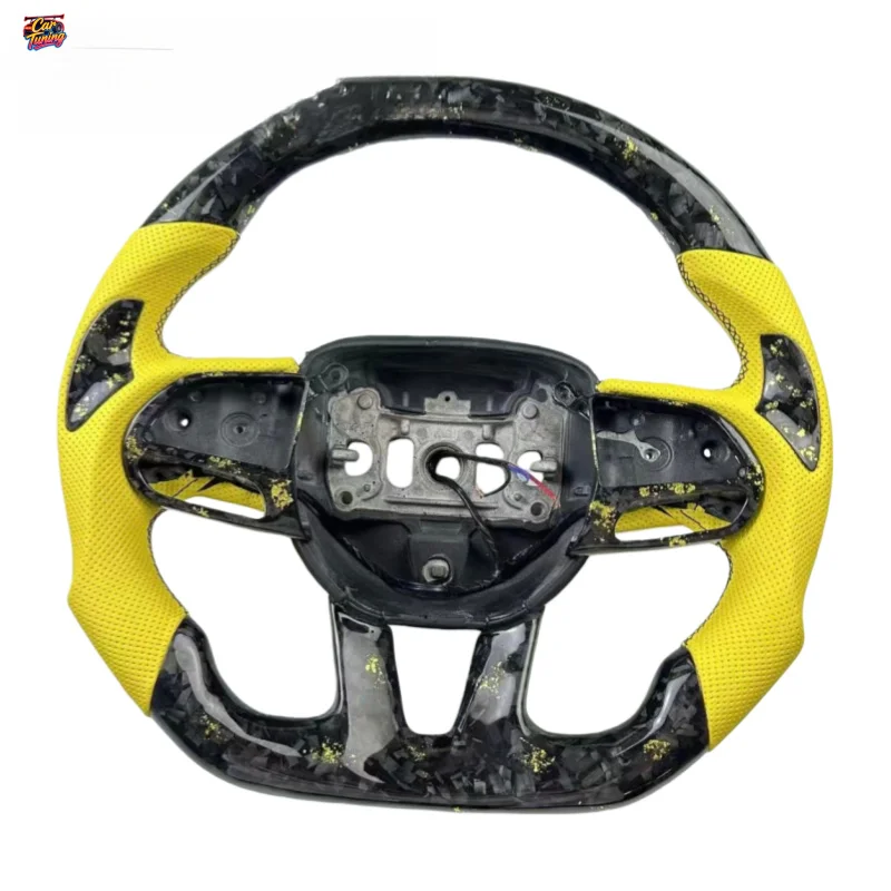 Direct Factory Sale of Forged Carbon Fiber Sports Steering Wheel for Dodge Charger SRT and Durango Hellcat, Customizable