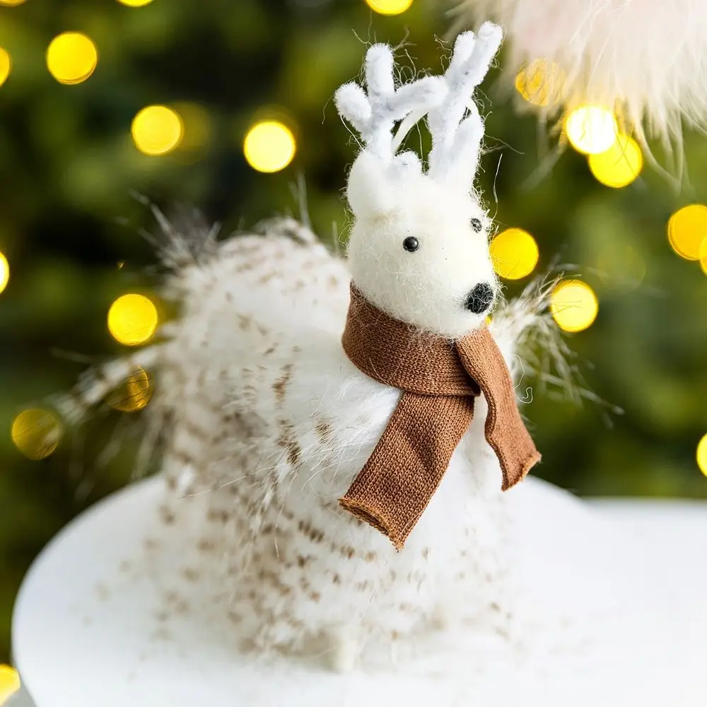 ورأى عيد الميلاد المعلقات المعلقة زلاجات الماوس الأيائل/الغزلان عيد الميلاد دمية قلادة الوردي الكرتون شجرة عيد الميلاد المعلقات عطلة ديكور #5