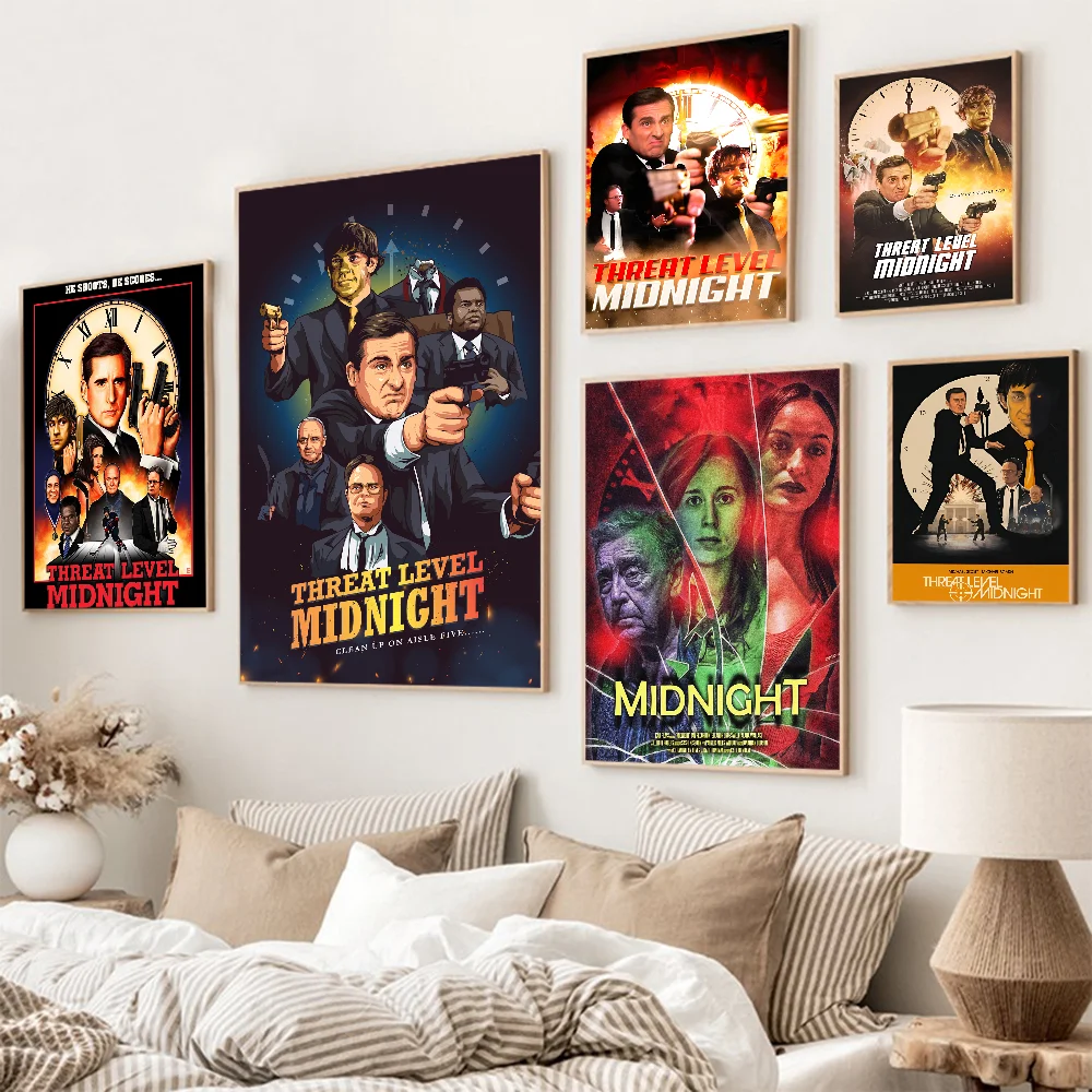 Threat Level Midnight Movie Classic Vintage Posters Whitepaper Prints Posters Artwork Kawaii Room Decor