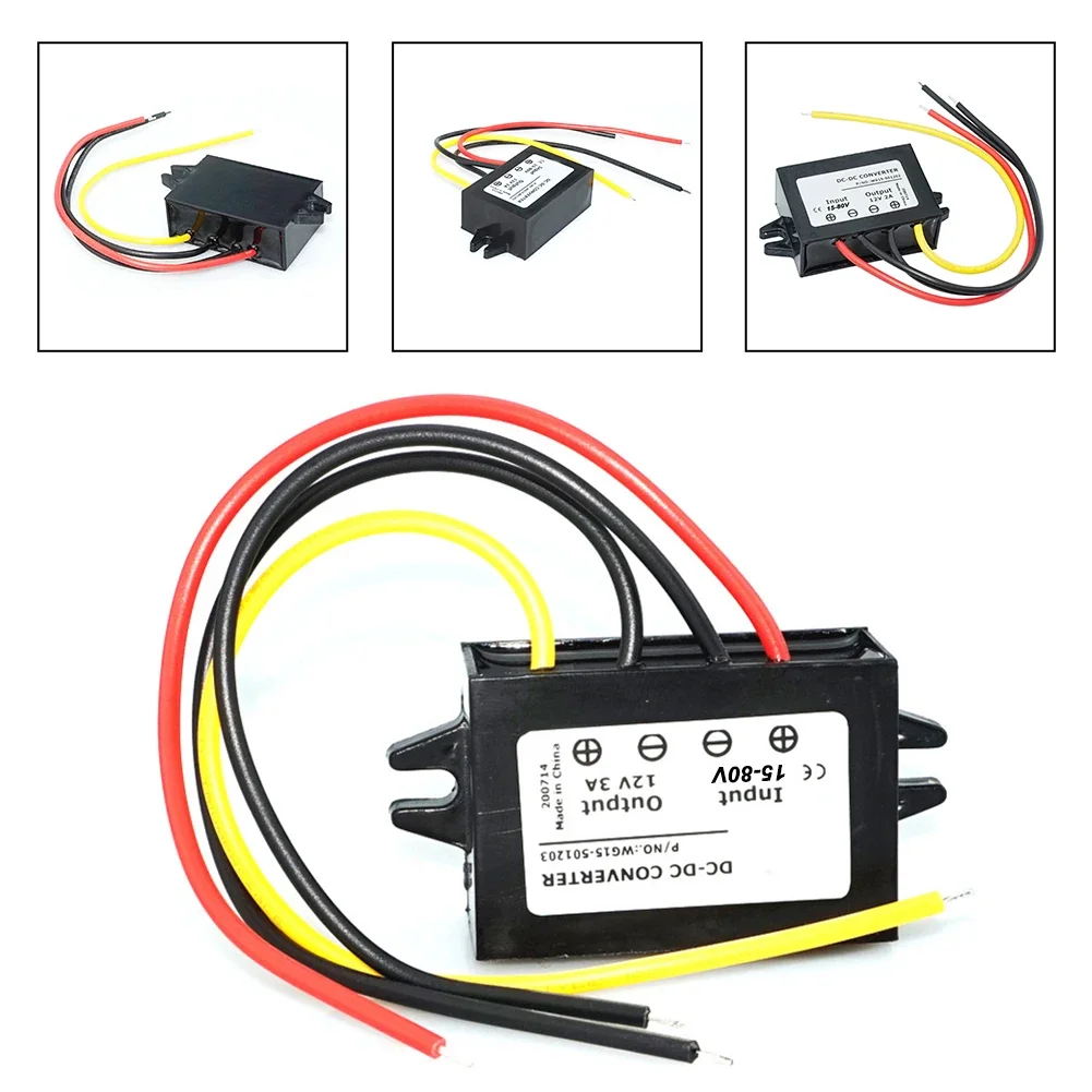

DC 15-80V To DC 12V 2A Step Down Module Converter Voltage Regulator For Car Voltage Transformer Automotive Electrical Equipment