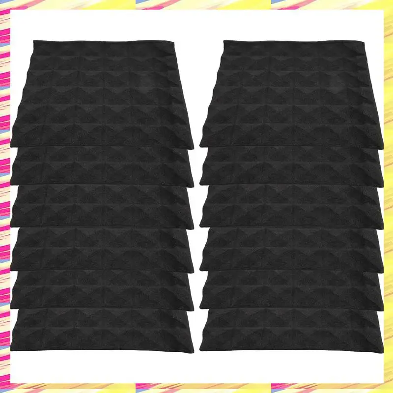 

ABJJ 12Pcs 30X30X5CM Sound Insulation Cotton Sound Insulation Foam For Recording Studio Piano Room Sound Insulation Foam