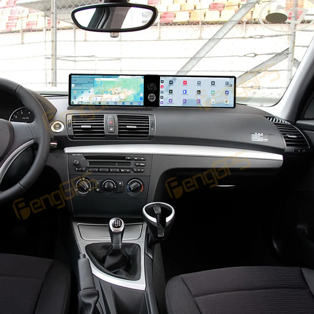 Dual Screen 12.3 Inch Android 13 Car Radio CarPlay For BMW 1 Series 2006-2011 NBT Touch Screen Multimedia Player GPS Navigation