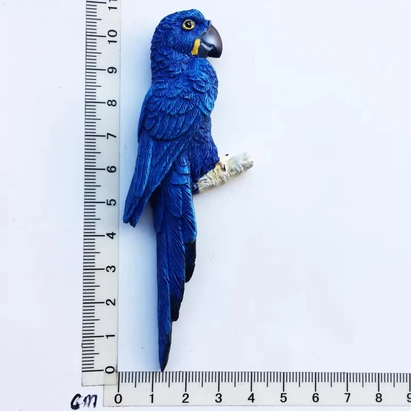 Bolivian Blue Parrot travel souvenir Refrigerator sticker magnet Gift Handicrafts Home decor