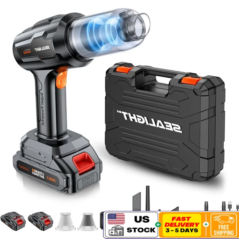 Portable Cordless Car Vacuum 21000Pa High Power Handheld Vacuum Cleaner Long Battery Life 4 in 1 Accessories Compact Design