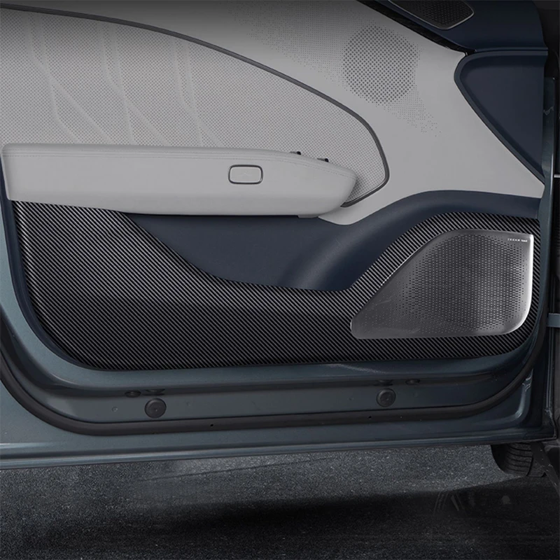 

For ZEEKR 007 2024 2025 2026 PU Leather Car Door Anti Kick Pad Protection Stickers Cover Protector Trim Film Auto Accessories
