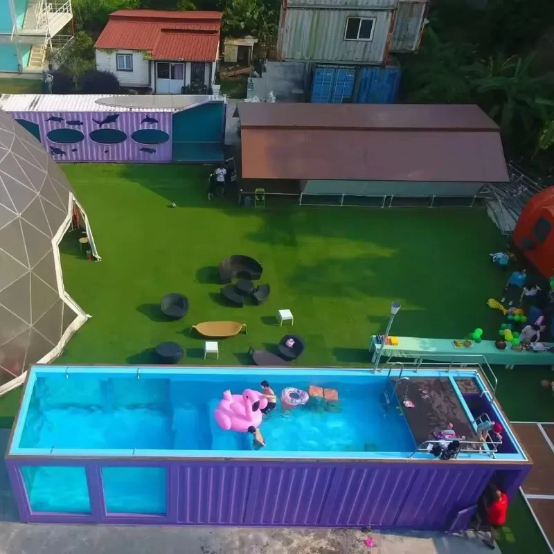 Relaxing Swim Spa Pool Outdoor with Jets Therapy Cover