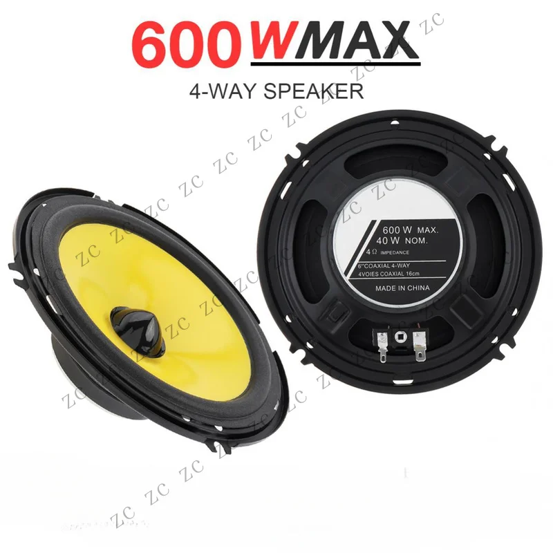 S+ 2pcs for 6 Inch 12V Car Audio Speaker Heavy Mid-bass Ultra-thin Modified Speakers