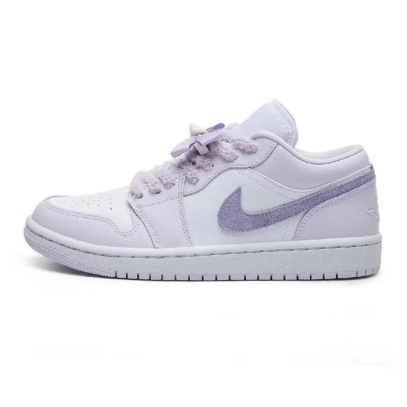 【Customize】Air Jordan 1 Vintage Basketball Shoes Women's Low-top White Sneakers shoes DC0774-501