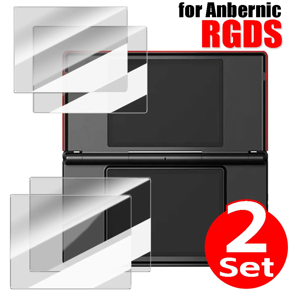 

1/2Sets 2/4Pcs Game Console Screen Protector for Anbernic RGDSAnti-scratch for RGDS Flip Dual Screen HD Tempered Glass Protector
