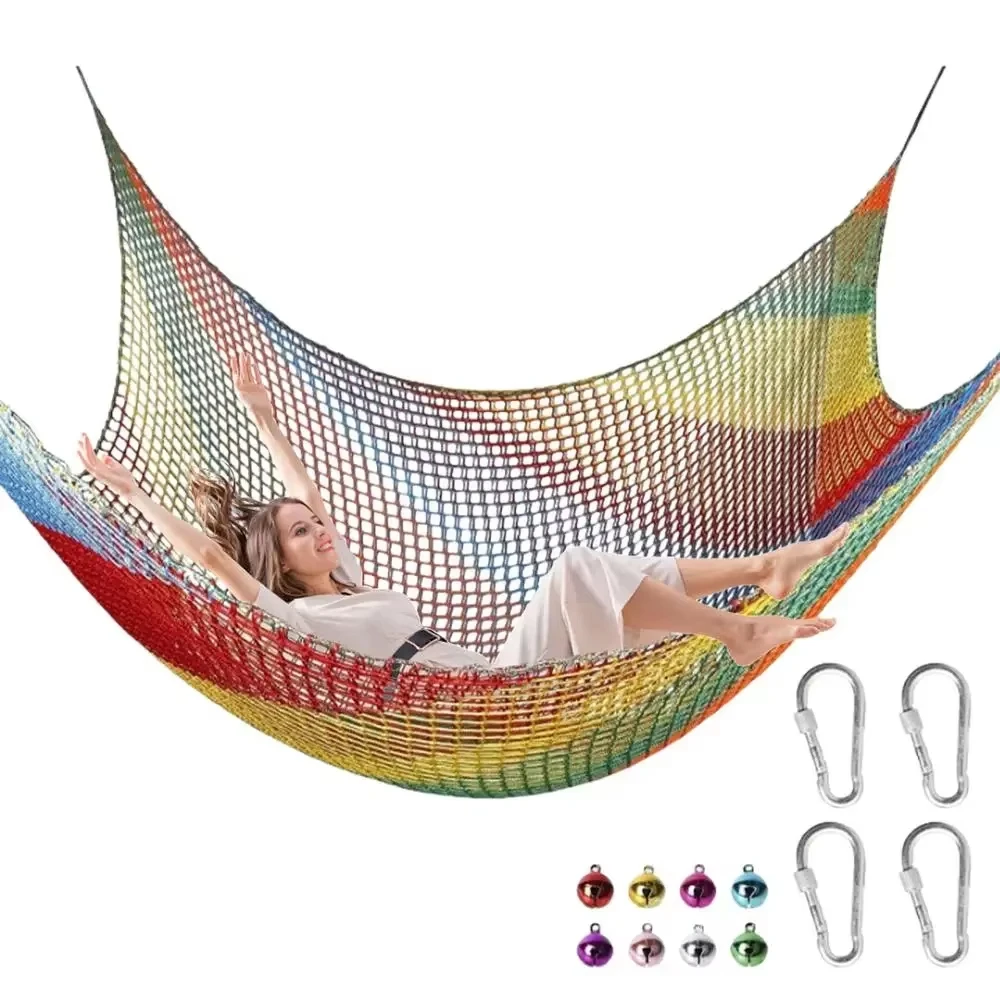 Kids Playground Play Safety Net Outdoor Climbing Cargo Net Children Obstacle Course Double Layer Backyard Anti Fall Saftey Net