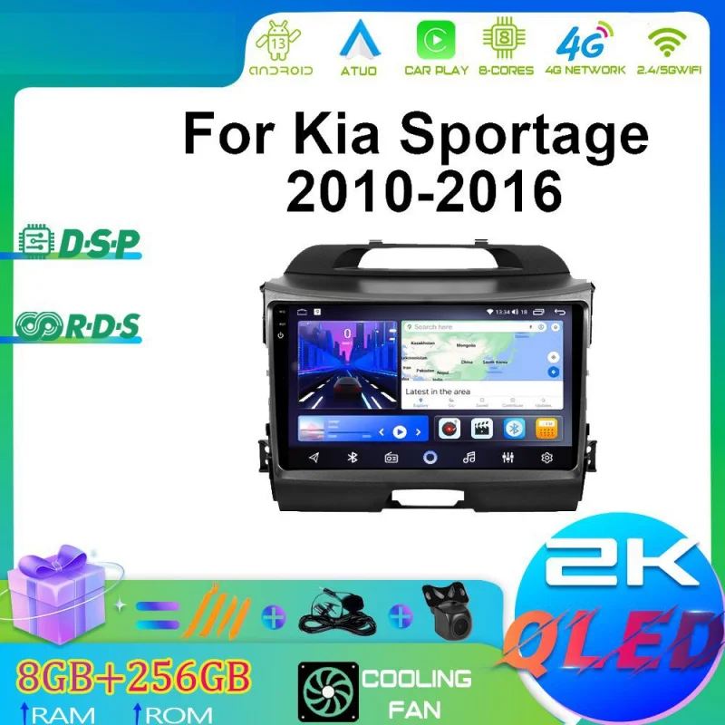 

For Kia Sportage 10-16 Car Multimedia Player Android Car Player GPS WIFI Carplay 4G Car Radio Navigation Stereo Car Electronic
