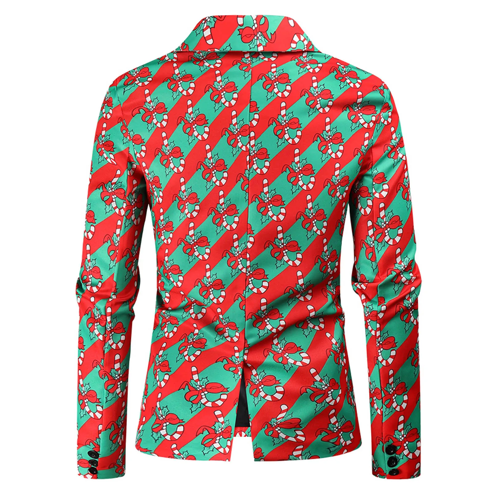 Blazers Casual Men\'S Coat Jacket Christmas Print Fit Suit Blazer Fashion Slim Buttons Suit Party Costume 2025 Party Hot Sale