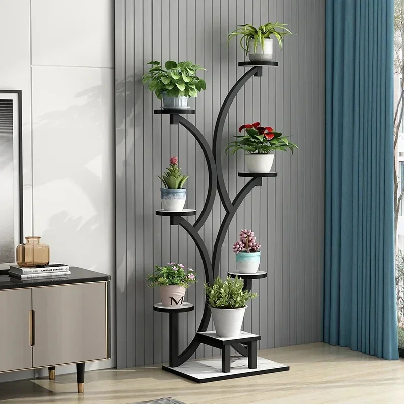 Soporte para plantas para el hogar, soporte de suelo para sala de estar para flores, soporte creativo moderno para maceta, muebles para el hogar