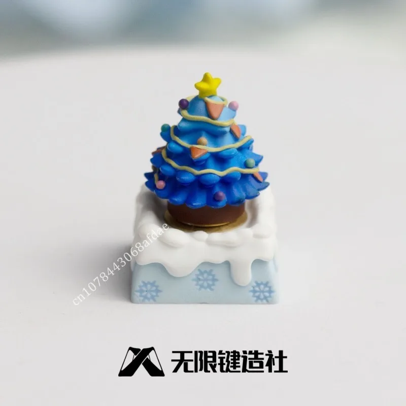 Teclas de Anime, serie navideña de muñeco de nieve, lindas teclas personalizadas, teclas mecánicas translúcidas individuales, regalos de teclas ESC personalizados