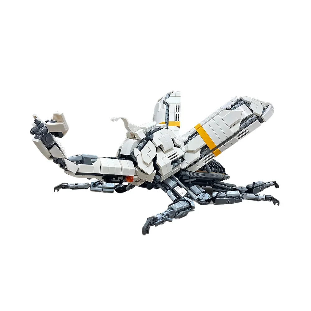 Gobricks MOC Insect mecha Witte mechanische kever Bouwstenen Model Bricks DIY Gemonteerd Speelgoed voor Kinderen verjaardagscadeau
