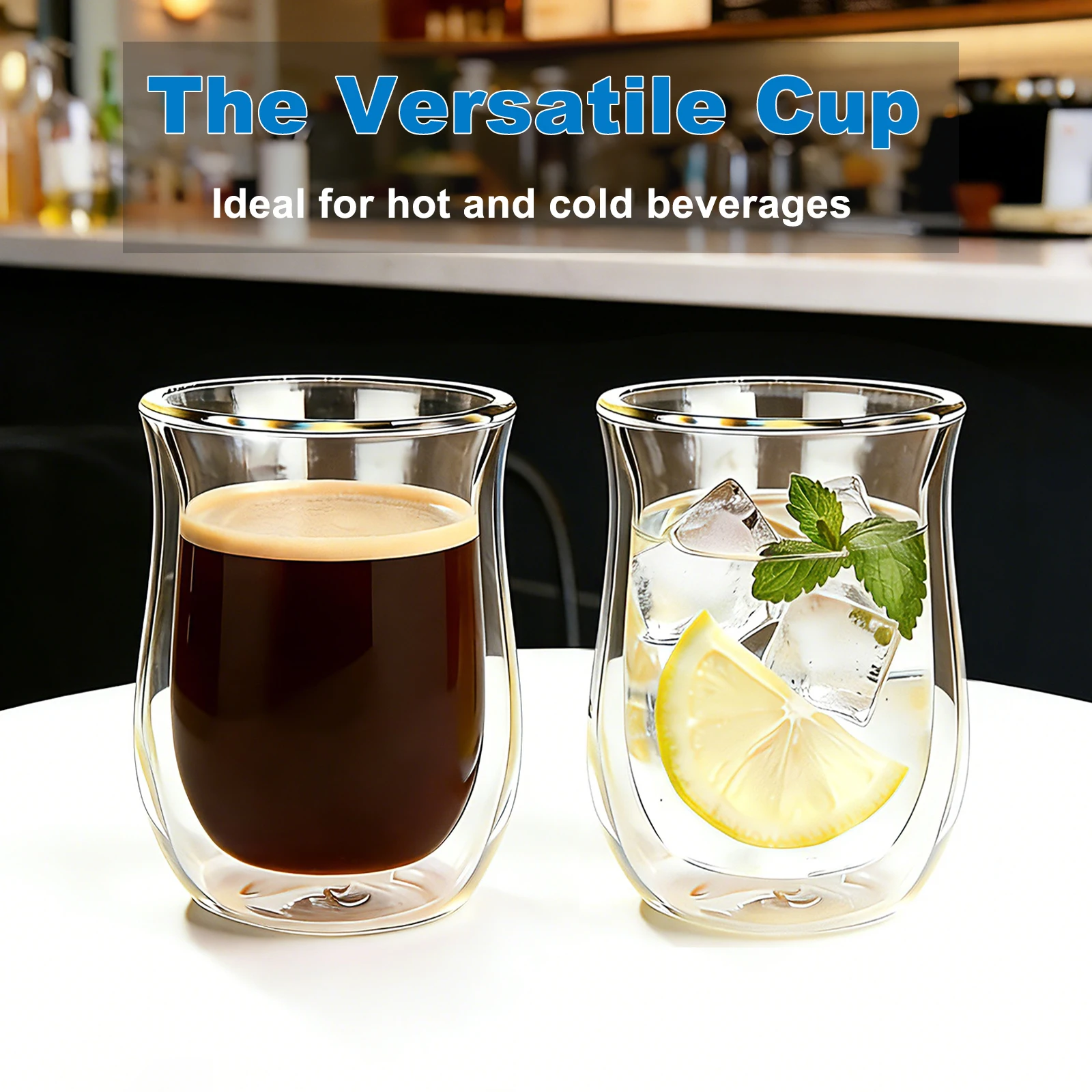 Easyworkz Double Walled Glass  - đánh giá và giá Coffee Tea Sugar Set