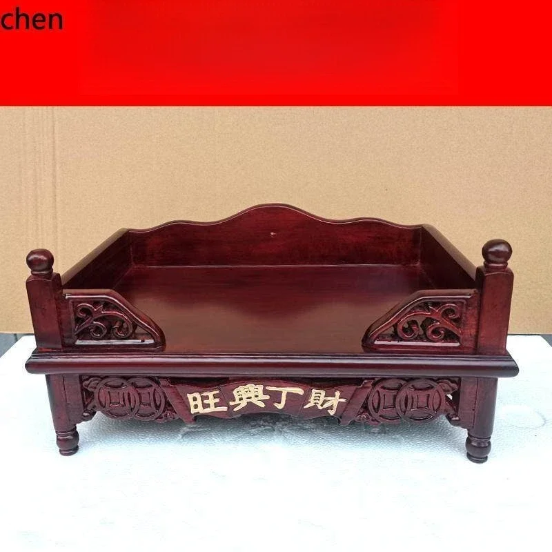 c1 red sandalwood wall-mounted  stove god altar for home  ancestor tablet incense burner  solid wood altar