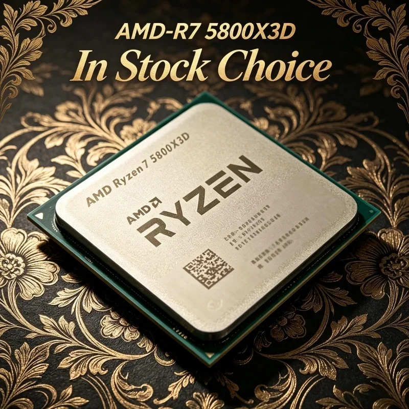 AMD Durable Ryzen 7 5800X3D Gaming CPU, 8-Core, 5GHz, 96MB L3 Cache, DDR4, 105W, Ryzen 7 5000 Series, Loose Chip