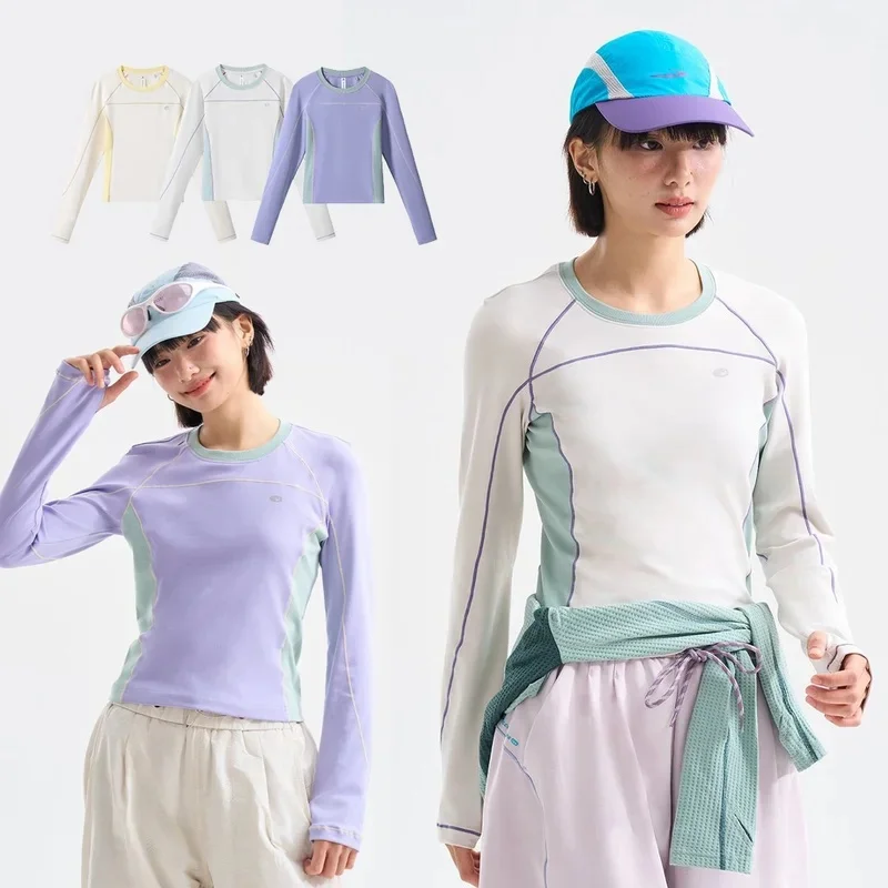 Women Outdoor Lightweight Hiking Jogging Slim Long Sleeve Sports T-shirt Sweet Girl Y2k Streetwear Fashion Short T Shirt Tops