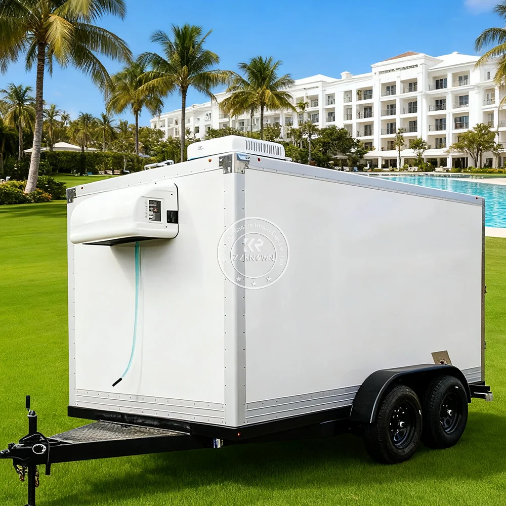 Commercial Freezer Chiller Trailer Portable Cold Storage Refrigerated Transport Cargo Trailer Truck with Temperature Control