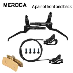 MEROCA M4S 4-Piston  Hydraulic mountain bike brake Left rearand Right front 850mm/1600mm For MTB Bicycle Disc Brake