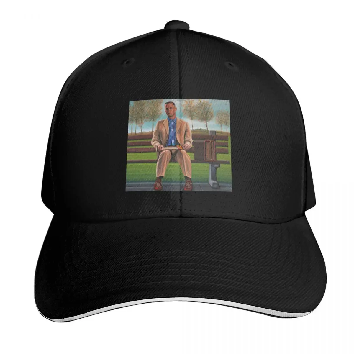 Tom Hanks in Forrest Gump Painting Baseball Cap Moisture Wicking Quick Dry Curved Brim Classic Fit Low Profile Unstructured